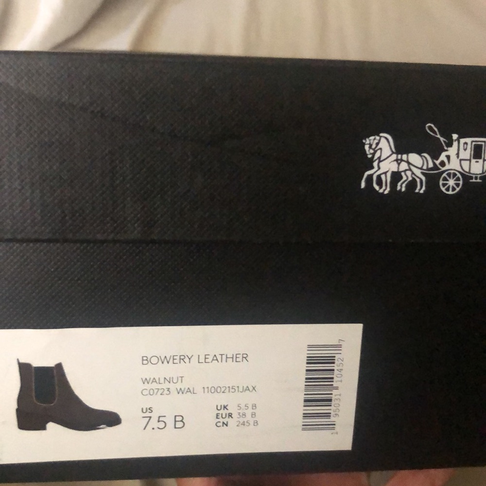 Coach Bowery Leather Walnut boot